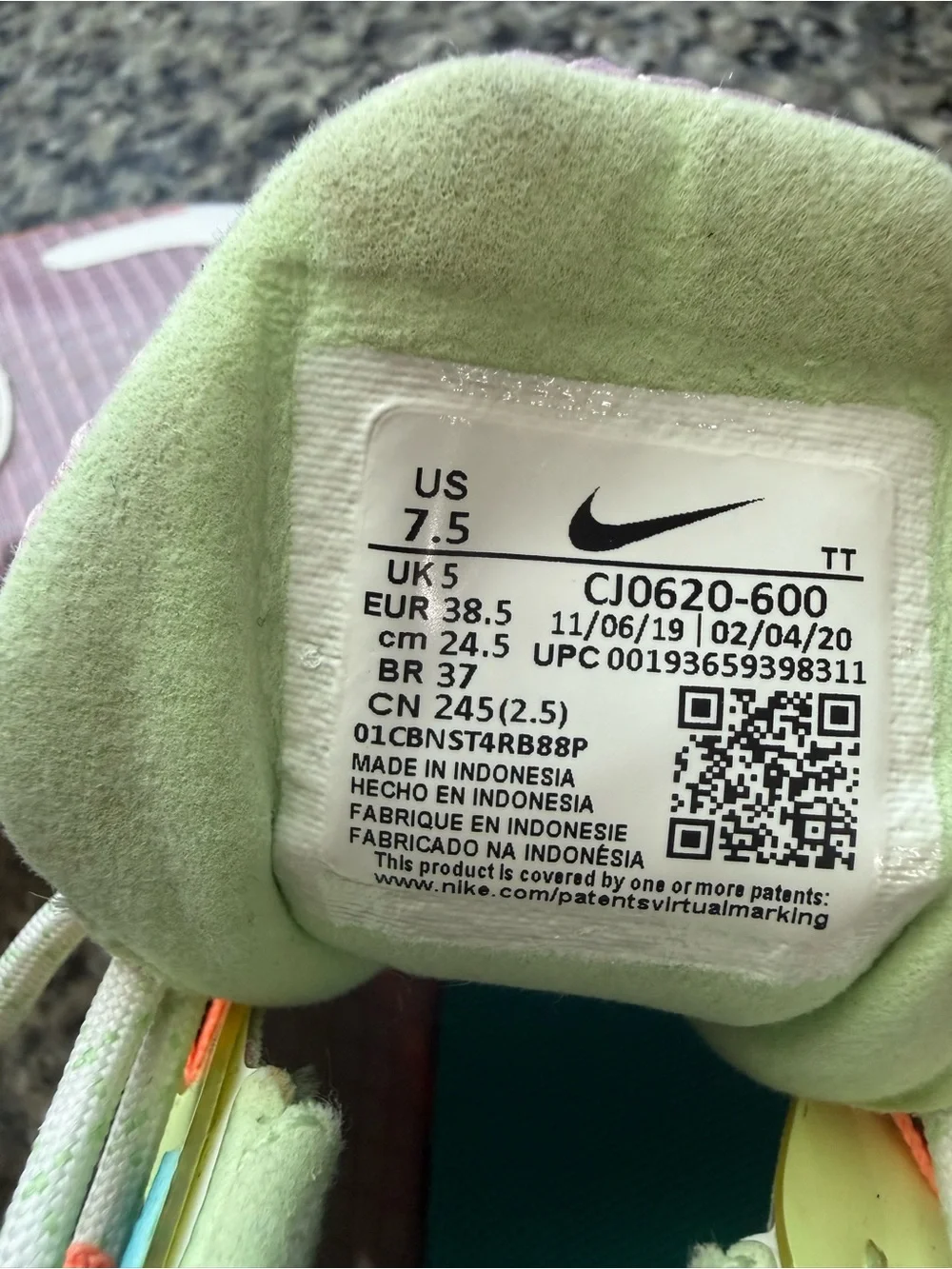 Kids Athletic Sneakers in Pastel Multi-Color